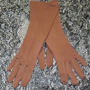 VNTG Brown Nylon Gloves